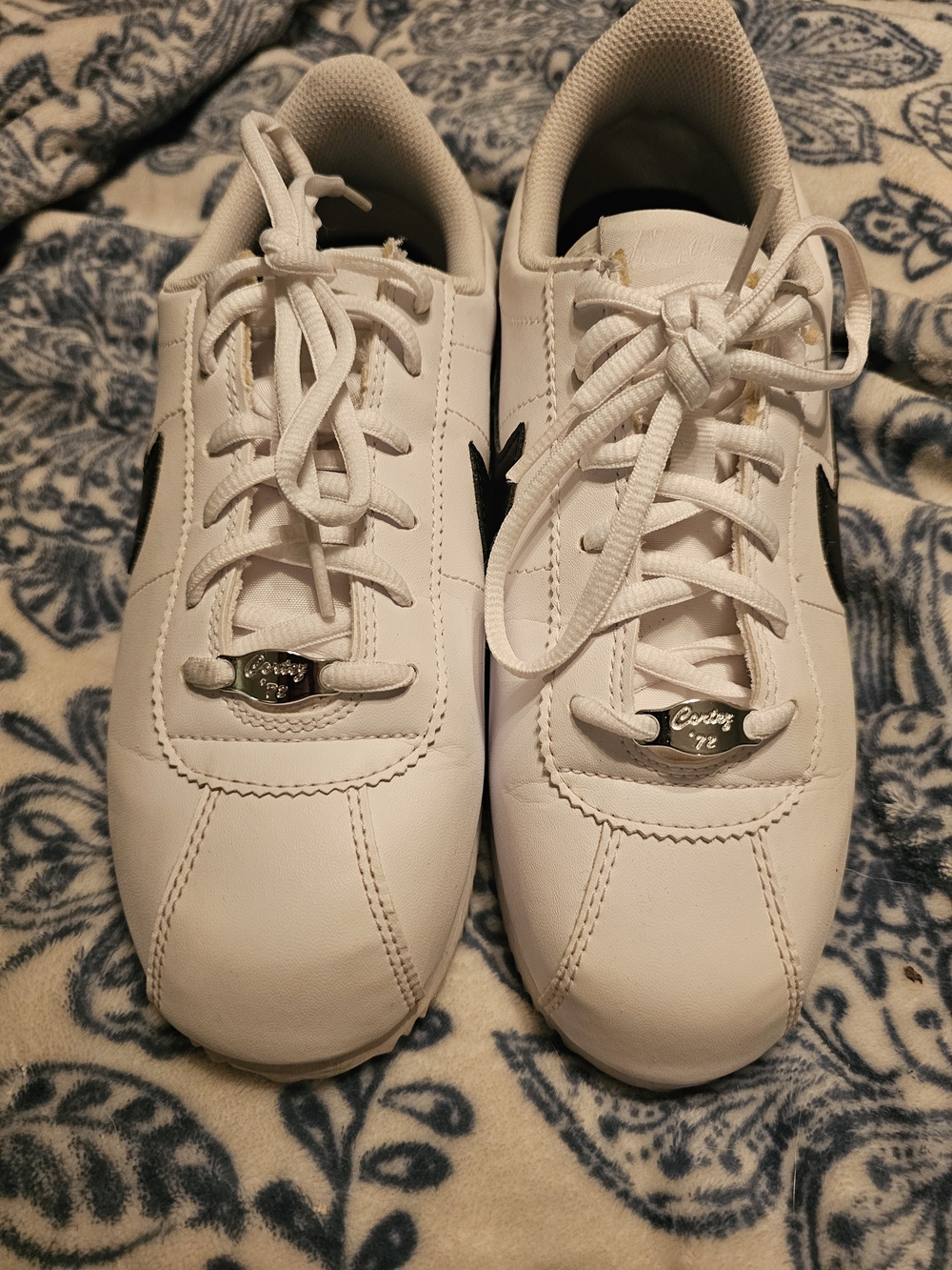 Nike White Women's Court 72 Sneakers with Black Swoosh